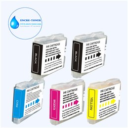 Lot de 4 Cartouches compatibles Brother LC1000/LC970 XL