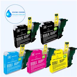 Lot de 4 Cartouches compatibles Brother LC1100/ 980/ 985 XL