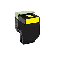 Toner compatible Lexmark CX310/CX410/CX510 (80C2SY0/802SY) - Jaune - 2 000 pages