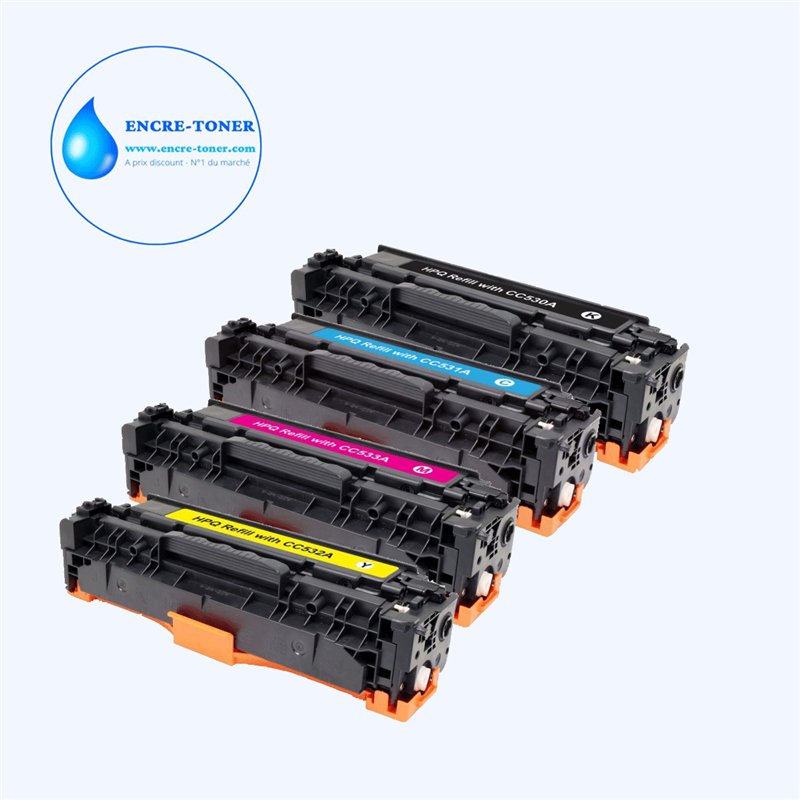 Lot de 4 Toners compatibles avec Canon 718 (Noir+Couleur)
