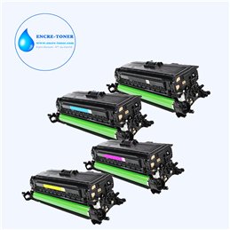 Lot de 4 Toners compatibles avec Canon 046H (Noir+Couleur)