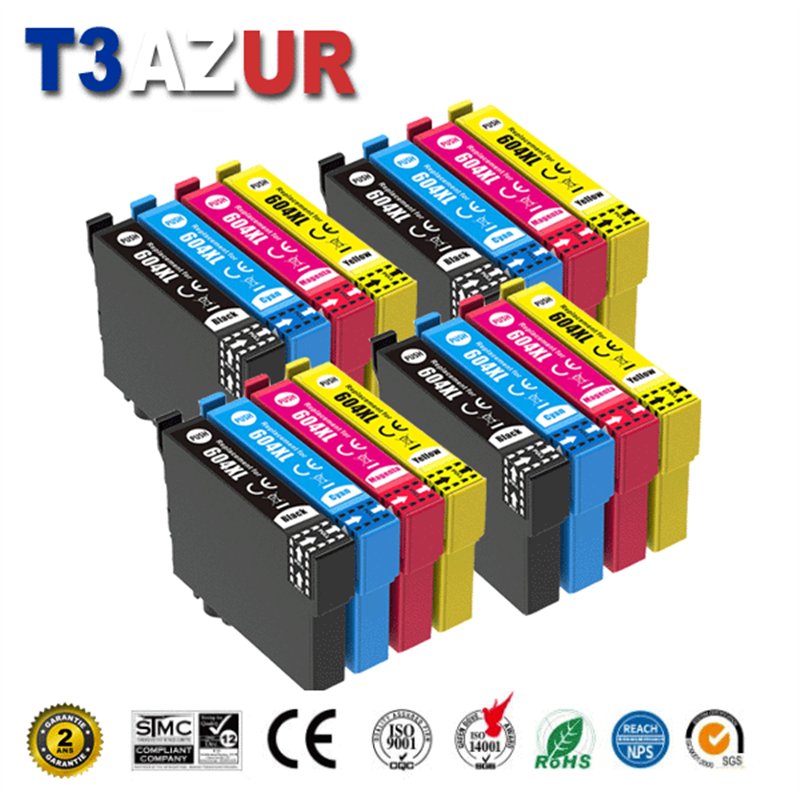 Lot de 8 Cartouches compatibles Epson 604XL Lot de 8 Cartouches compatibles Epson 604XL
