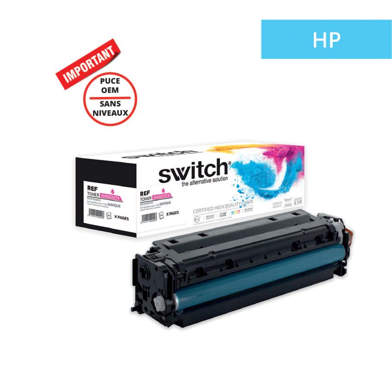 SWITCH - Toner compatible avec HP W2213X(207X) Magenta -2 450 pages SWITCH - Toner compatible avec HP W2213X(207X) Magenta -2 450 pages