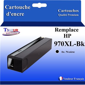 Cartouche compatible HP 970XL (CN625AE/CN621AE) - Noire - 240ml