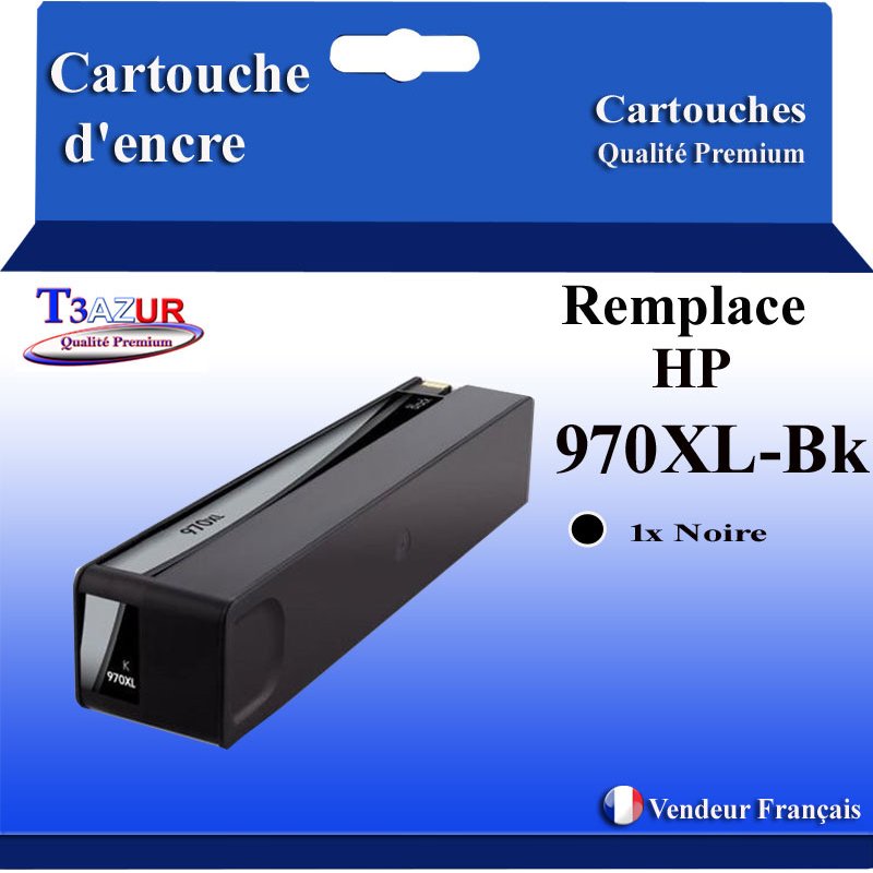 Cartouche compatible HP 970XL (CN625AE/CN621AE) - Noire - 240ml
