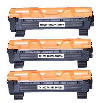 TN1050 - 3x Toners compatibles Brother TN1050 - Monochrome - 1 000 pages