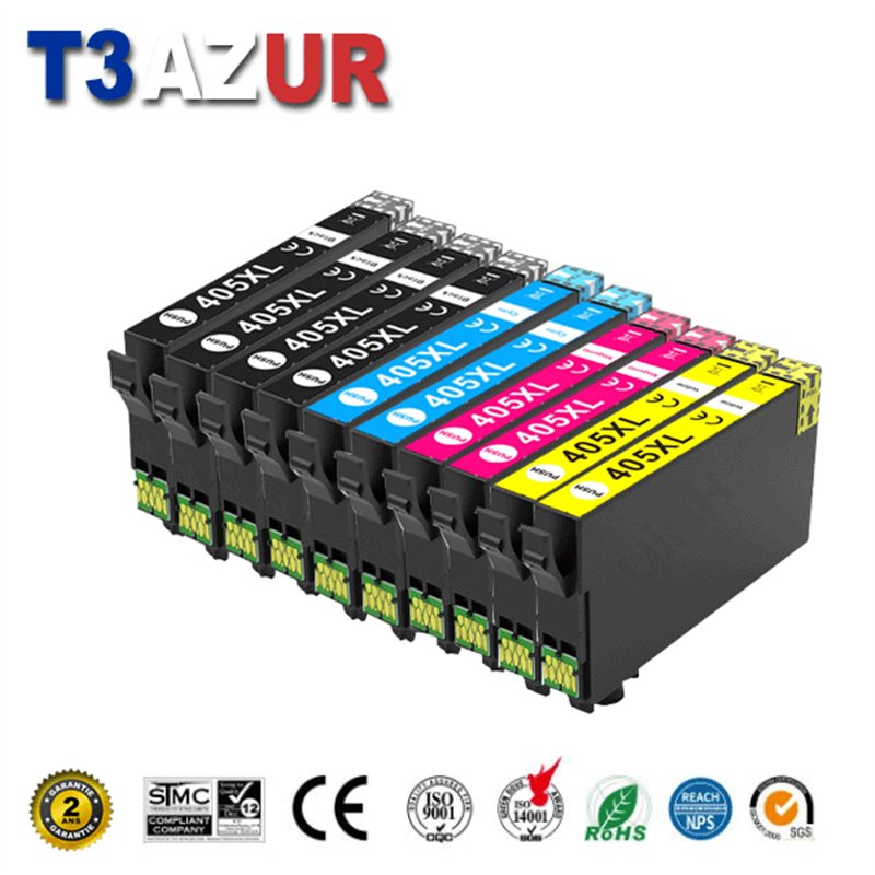 Lot de 4 Cartouches compatibles Epson 405 XL- 1 100 pages