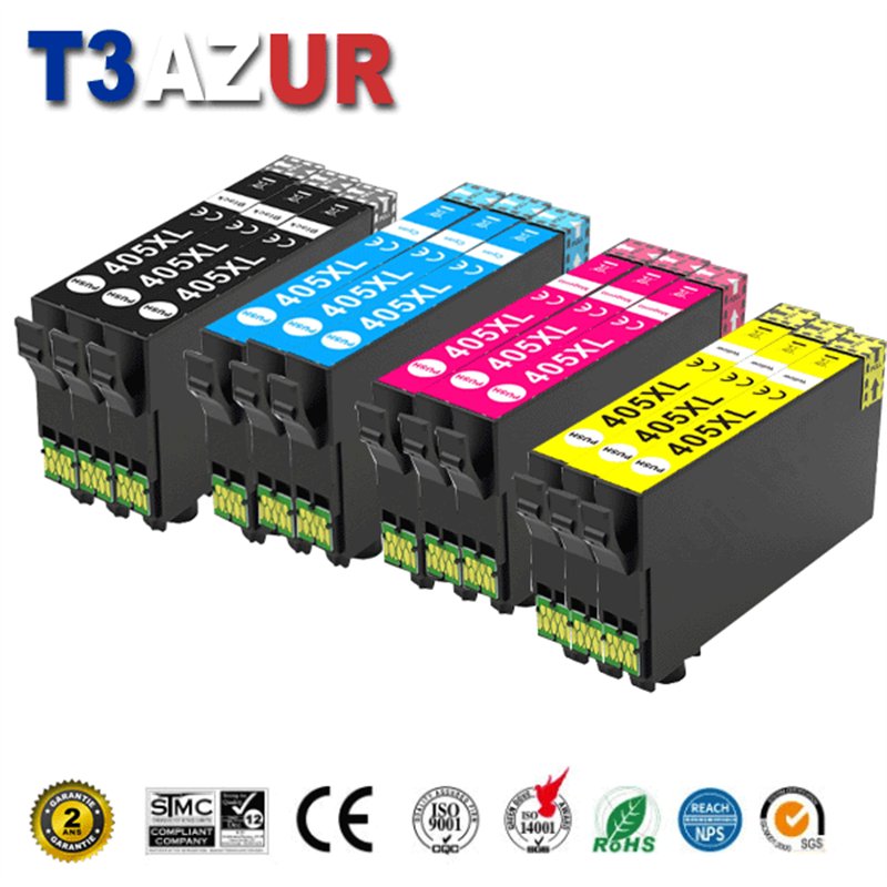 Lot de 5 Cartouches compatibles Epson 405 XL- 1 100 pages