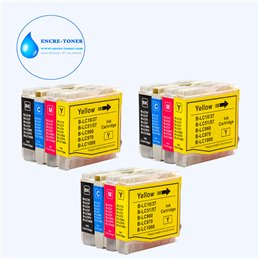 Lot de 4 Cartouches compatibles Brother LC1000/LC970 XL