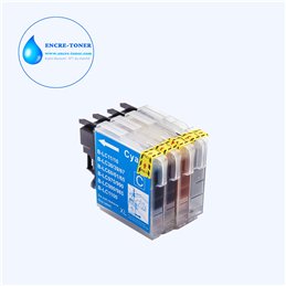 Lot de 4 Cartouches compatibles Brother LC1100/ 980/ 985 XL