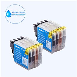 Lot de 8 Cartouches compatibles Brother LC1100/ 980/ 985 XL