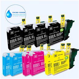 Lot de 4 Cartouches compatibles Brother LC1100/ 980/ 985 XL