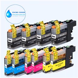 Lot de 10 Cartouches compatibles Brother LC121XL/ LC123XL V3