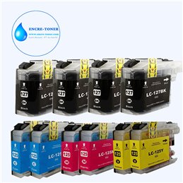 Lot de 10 Cartouches compatibles Brother LC127XL / LC125XL