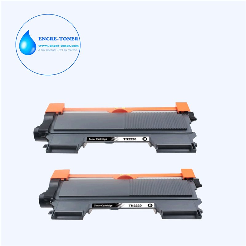 2x Toners compatibles Brother TN2220/ TN2010- 2 600 pages
