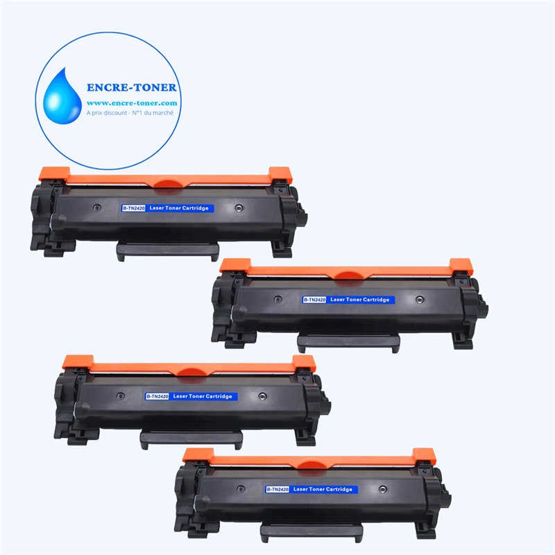 4x Toners compatibles Brother TN2420/ TN2410 - 3 000 pages