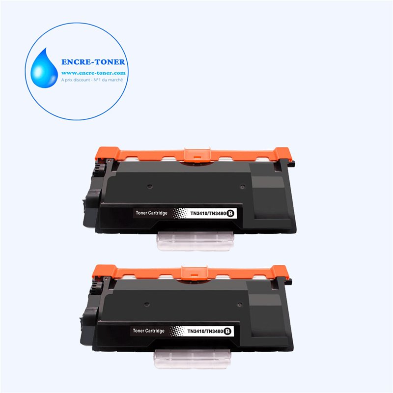 2x Toners compatibles Brother TN3430/ TN3480 - 8 000 pages